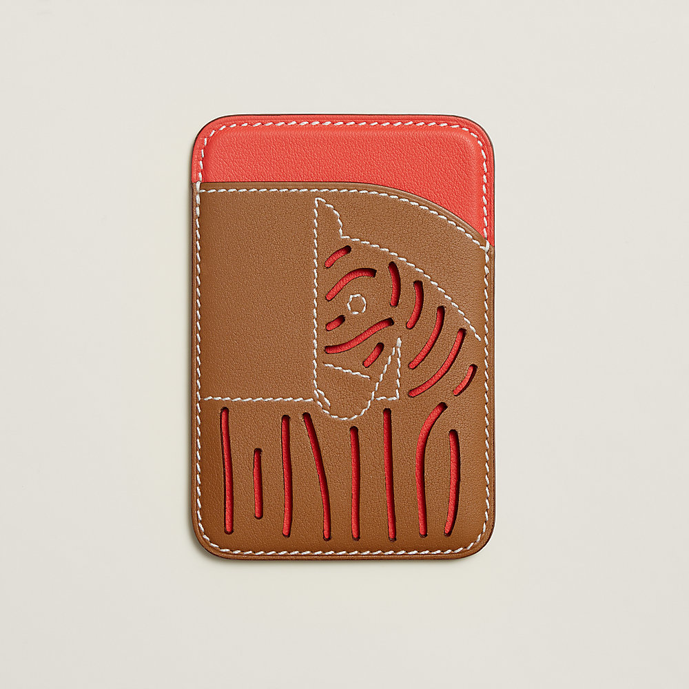 HERMES エルメス　エマン　ゼブラ MagSafe対応携帯カードホルダー Zebra